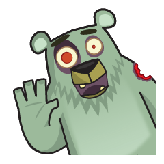 [LINEスタンプ] Zombie Bobby Bear