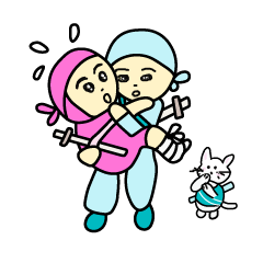 [LINEスタンプ] 忍者と犬と猫