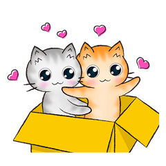 [LINEスタンプ] The 3+1 Cute Cat: Love and Peace