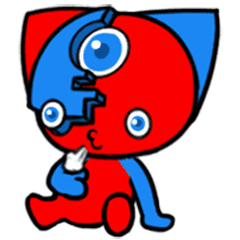 [LINEスタンプ] Three eyes cat of the Mooky