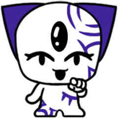 [LINEスタンプ] Three eyes cat of the Reyes