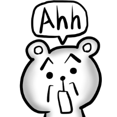 [LINEスタンプ] I am a white bear.