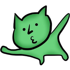 [LINEスタンプ] 猫緑