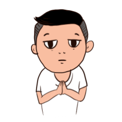 [LINEスタンプ] straight face boy2