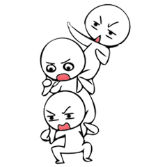 [LINEスタンプ] The white man 3