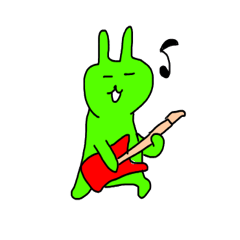 A fun green rabbit
