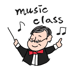 [LINEスタンプ] music teacher says(Chinese version)