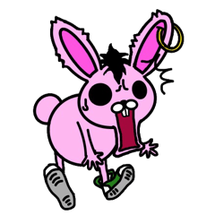 [LINEスタンプ] Short-tempered rabbit