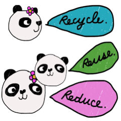 [LINEスタンプ] Panda lover in October (Think Earth)