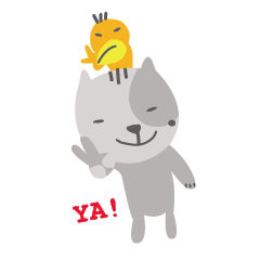 [LINEスタンプ] Cat ＆ Duck