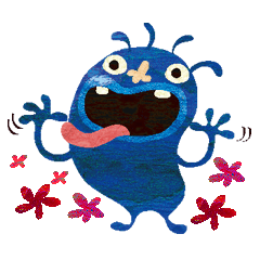 [LINEスタンプ] Blue little monster