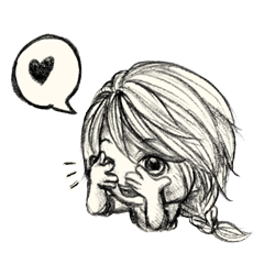 [LINEスタンプ] CW: Ivy Daily Life in Pencil