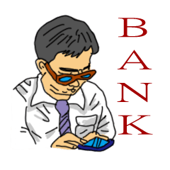 [LINEスタンプ] Crazy bank clerks - part 3