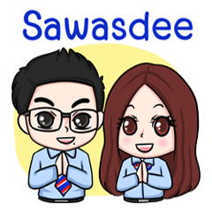 [LINEスタンプ] Friendly Cheerful Salesman ＆ Salesgirl