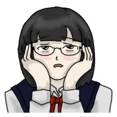 [LINEスタンプ] 眼鏡っ娘 スタンプ