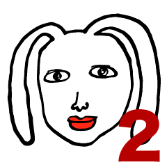 [LINEスタンプ] ワタシ？うさぎ2