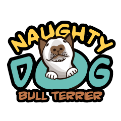 [LINEスタンプ] NAUGHTY DOG BULL TERRIER