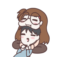 [LINEスタンプ] This is my boyfriend ＆ girlfriend dukdik