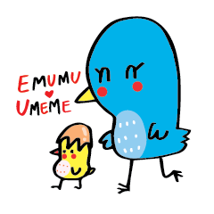 [LINEスタンプ] Emumu ＆ Umeme Story