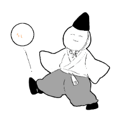 [LINEスタンプ] 蹴鞠をする人スタンプ