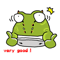 [LINEスタンプ] Cunning frog expression diagram V