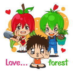 [LINEスタンプ] The Gang Love Forest (V.Eng)