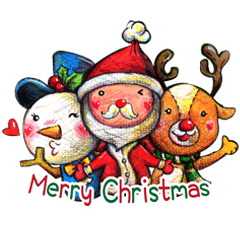 [LINEスタンプ] Jessie-Christmas party(Chinese)