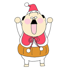 [LINEスタンプ] 平田フマオ 65歳 クリスマスバージョンの画像（メイン）