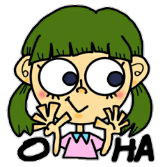 [LINEスタンプ] 奇抜な髪の女の子