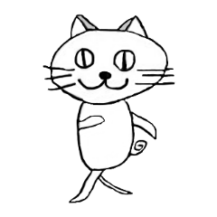 [LINEスタンプ] 振り向きねこちゃん