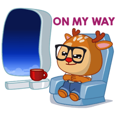 [LINEスタンプ] Dear Hipster Deer (Eng)