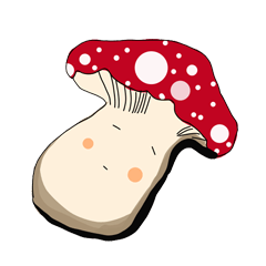 [LINEスタンプ] little mushrooms