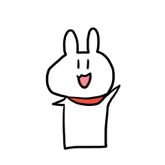 [LINEスタンプ] あかマフうさぎ