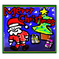 [LINEスタンプ] らくがきクリスマスカード（8枚）の画像（メイン）
