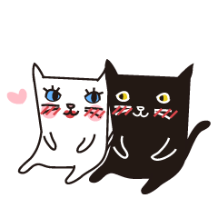 [LINEスタンプ] 黒猫＆青い目の白猫3
