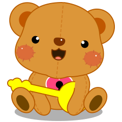 [LINEスタンプ] Ruddy Bear - Open the heart of love.