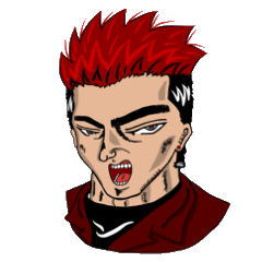 [LINEスタンプ] Man of the red hair！！