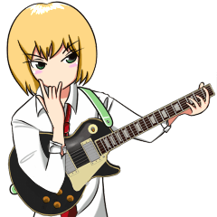 [LINEスタンプ] エレキギター女子R1