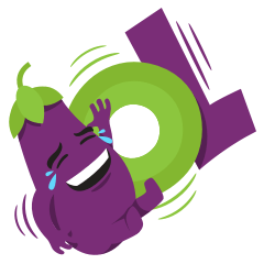 [LINEスタンプ] The Eggplant: Emoji Stickers by EmojiOne