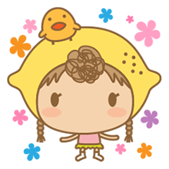 [LINEスタンプ] Cute Lemon Girl