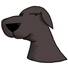 [LINEスタンプ] Black Stun Dog