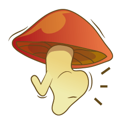 [LINEスタンプ] the little mushroom 555