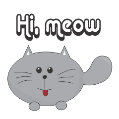 [LINEスタンプ] Bubu grey cat