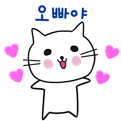 [LINEスタンプ] 動きながら韓国語を話すネコちゃんの画像（メイン）