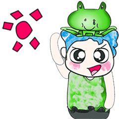 [LINEスタンプ] Hello my name is Hikaru. Love frog.