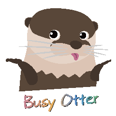 [LINEスタンプ] Busy Otter