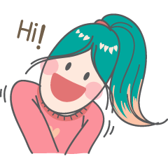 [LINEスタンプ] NaNa happy girl (Eng)