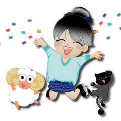 [LINEスタンプ] EMMA family of Christmas + New Year