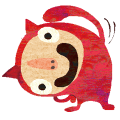 [LINEスタンプ] Red little monster！