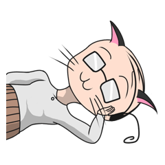 [LINEスタンプ] 猫耳のおっさん